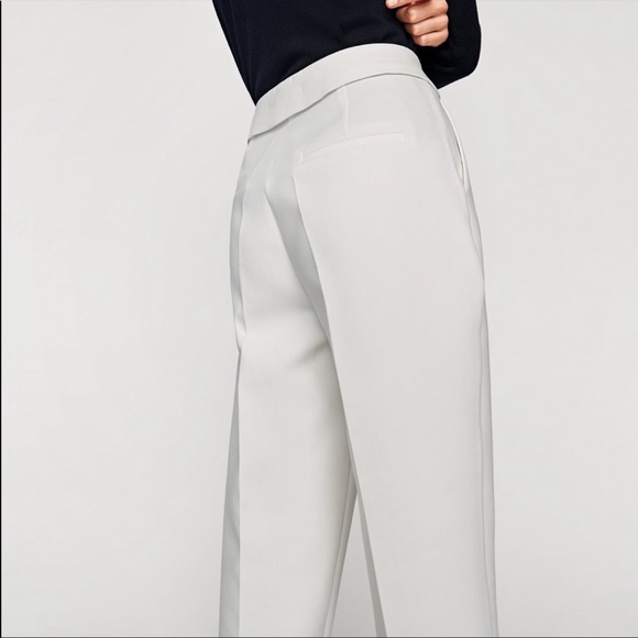 Zara White high waisted trousers. Size medium. NWT  1478/225/251 - Picture 7 of 7